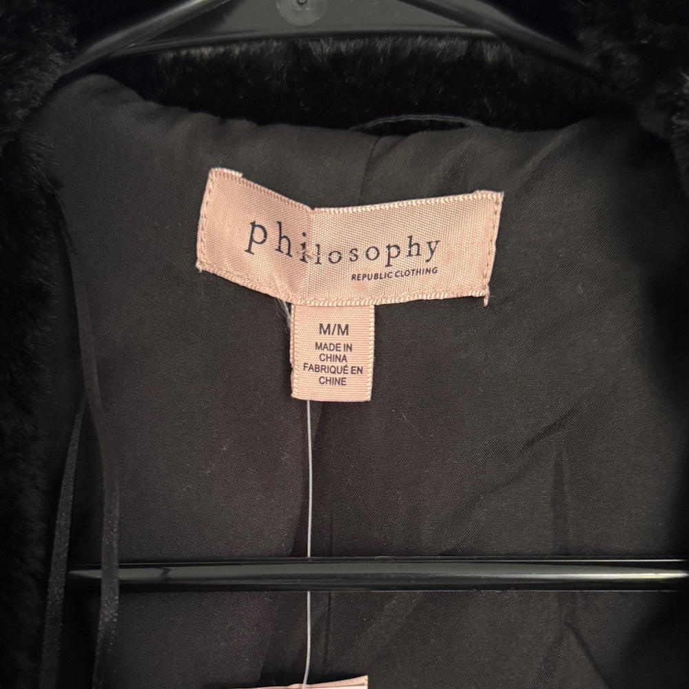 NWT Philosophy Republic Clothing Faux Fur Coat - Picture 2 of 3